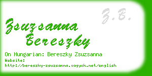 zsuzsanna bereszky business card